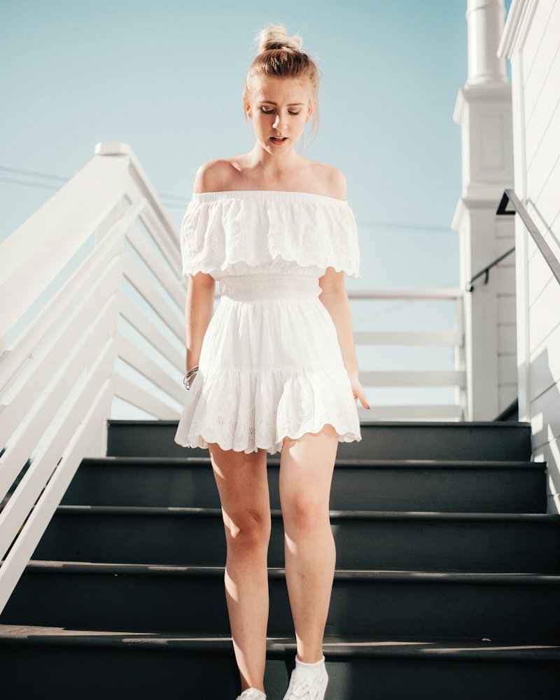 Robe blanche d'été, taille S