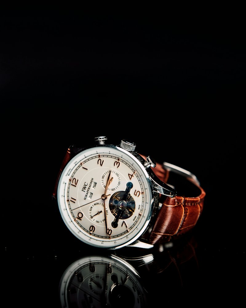 Montre automatique bracelet cuir
